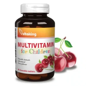 Vitaking Gyerek Multivitamin meggyes rágótabletta – 90db