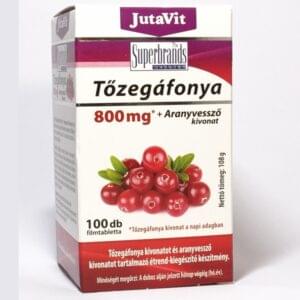 JutaVit Tőzegáfonya 800mg*+Aranyvessző kivonat 100db