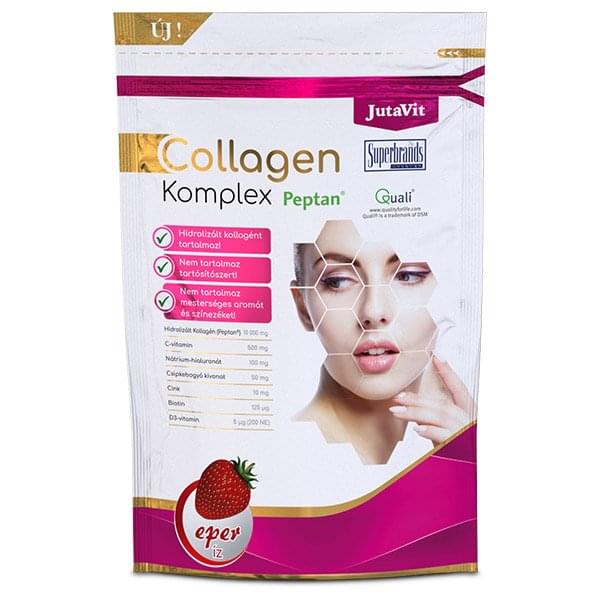 JutaVit Collagen Hialuron Komplex ananász ízű kollagén italpor – 400g